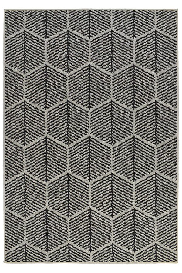 HIVE WHITE WITH BLACK Rug & Runner