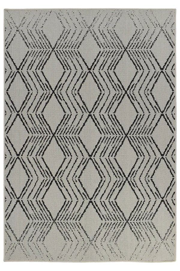 PYLON WHITE WITH BLACK Rug & Runner
