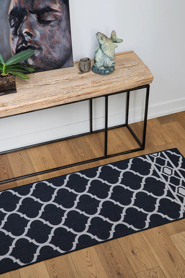 LATTICE BLACK Rug & Runner
