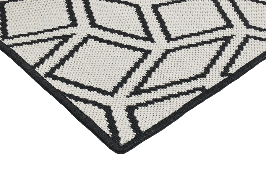 RHOMBUS BLACK Reversible Rug & Runner