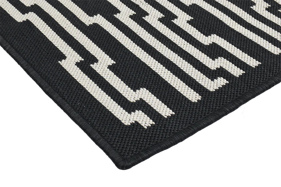 CIRCUIT BLACK Reversible Rug & Runner