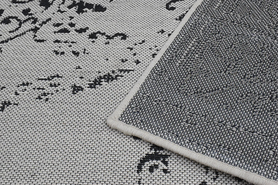 POLETTI WHITE WITH BLACK Rug & Runner