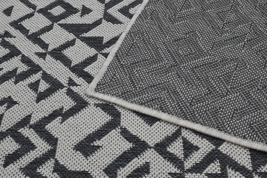 KAYDEN WHITE WITH GREY Rug & Runner