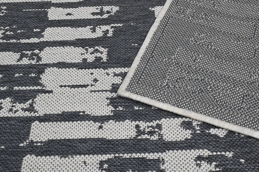LINO WHITE WITH GREY Rug & Runner