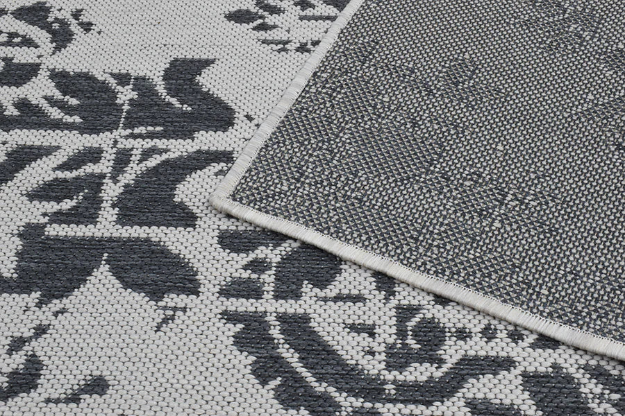 CAMBRIC WHITE WITH GREY Rug & Runner