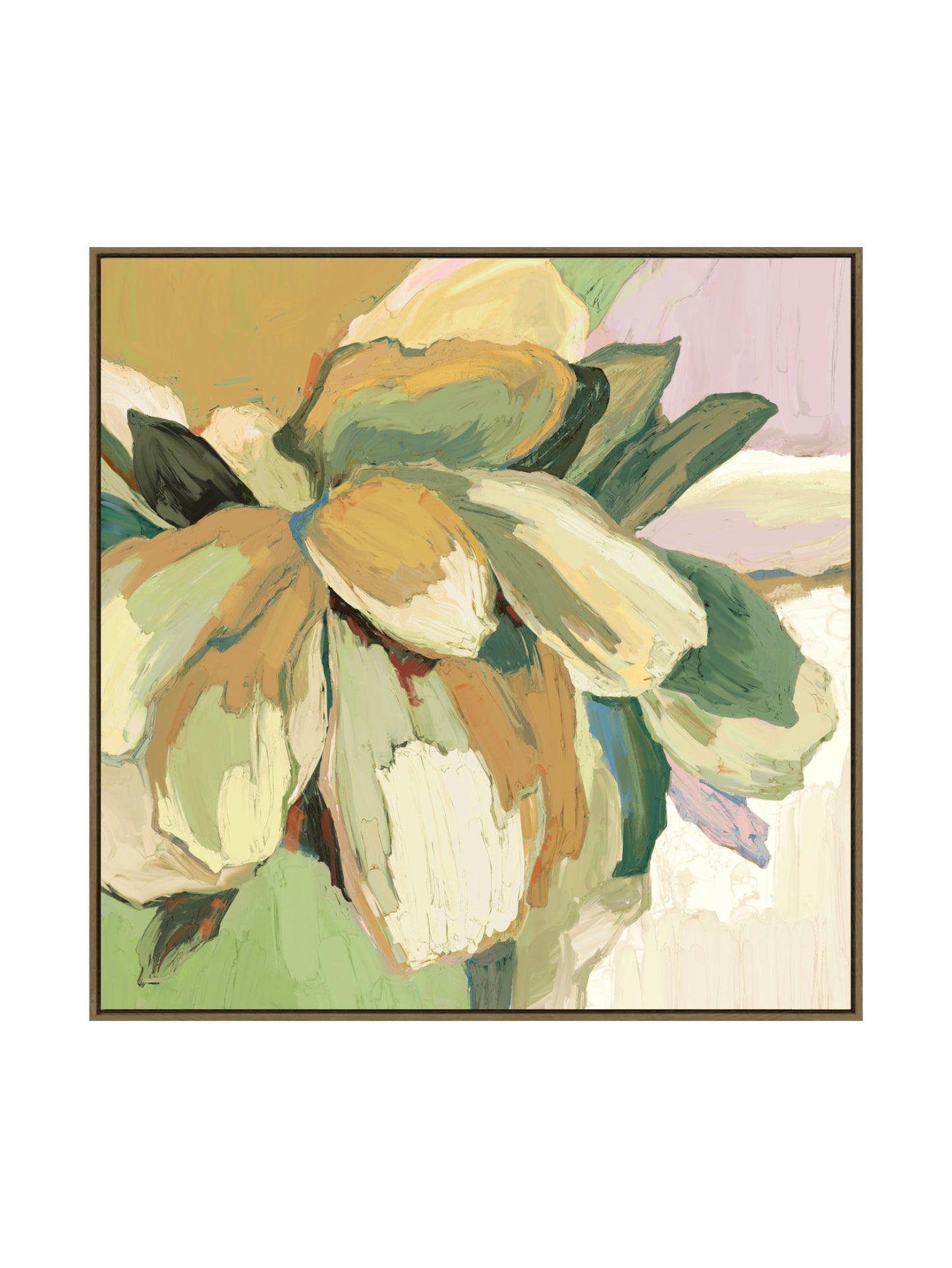 Floral Infusion Wall Art in Chartreuse