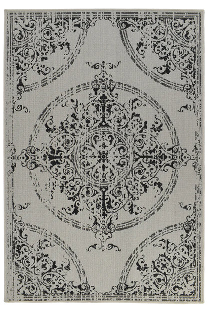 POLETTI WHITE WITH BLACK Rug & Runner