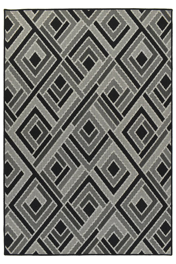 ILALA WHITE WITH BLACK Rug & Runner