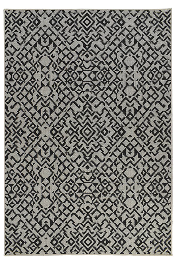KAYDEN WHITE WITH BLACK Rug & Runner