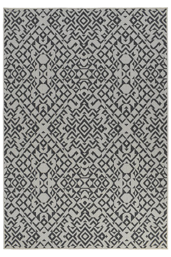 KAYDEN WHITE WITH GREY Rug & Runner