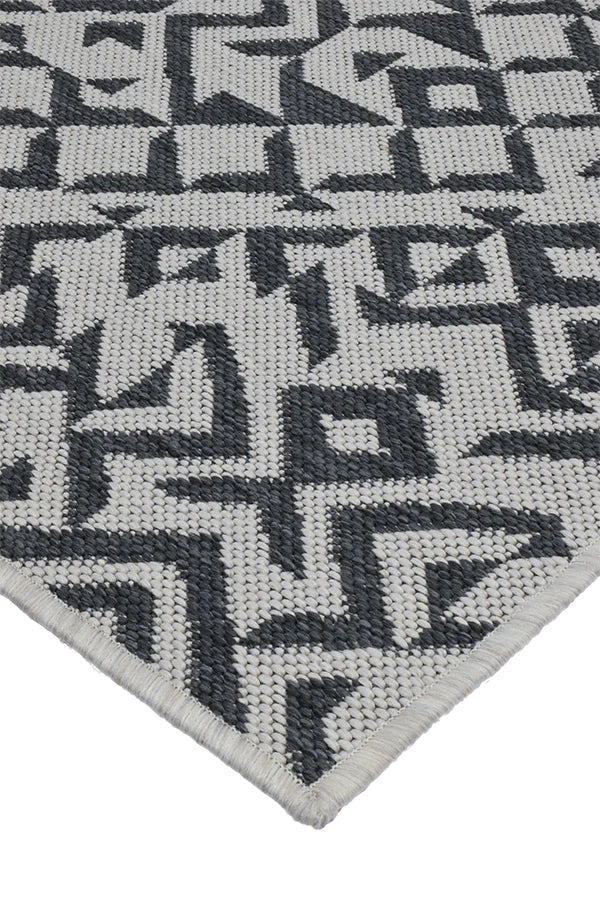 KAYDEN WHITE WITH GREY Rug & Runner