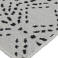 TUMZI WHITE WITH BLACK Rug & Runner